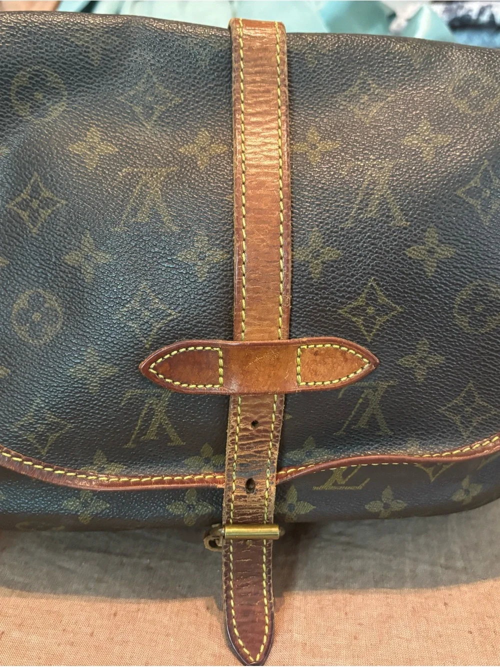 Authentic Vintage Louis Vuitton Monogram Saumur 30 Crossbody Bag-AS IS